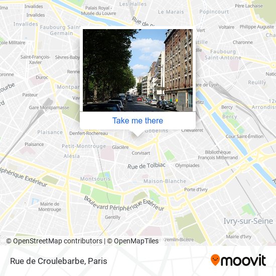 Mapa Rue de Croulebarbe