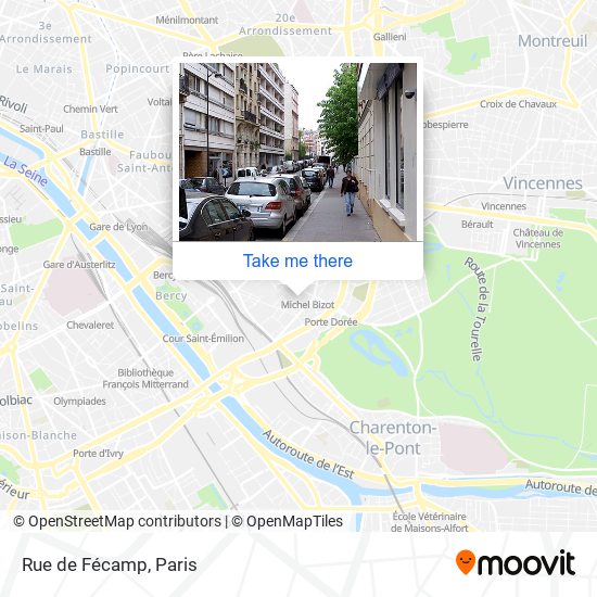 How to get to Rue de F camp in Paris by Metro Bus Light Rail or RER