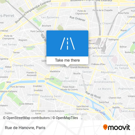 Rue de Hanovre map