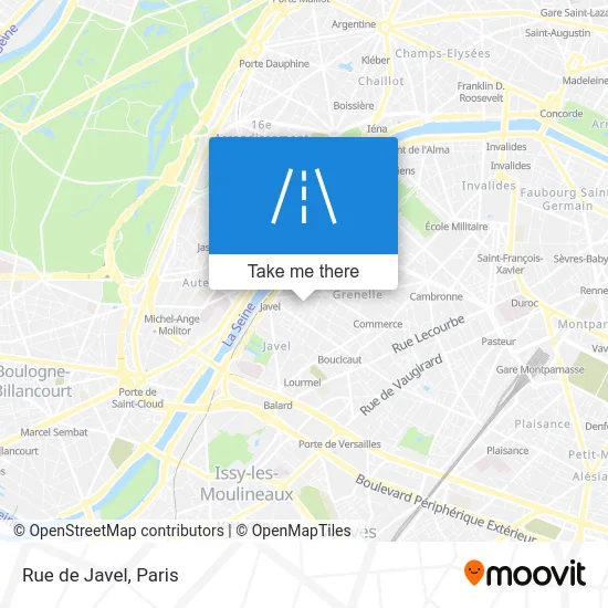 Rue de Javel map
