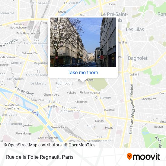 Rue de la Folie Regnault map