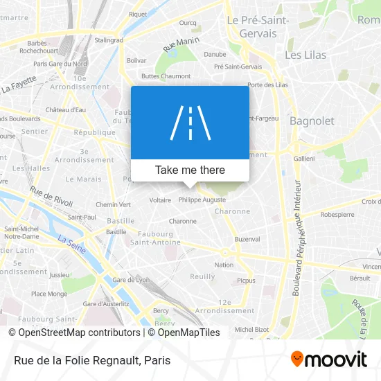 Rue de la Folie Regnault map