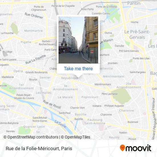 Rue de la Folie-Méricourt map