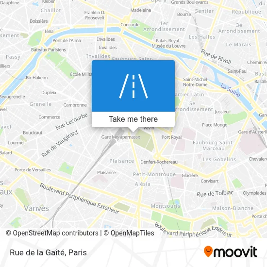 Rue de la Gaîté map