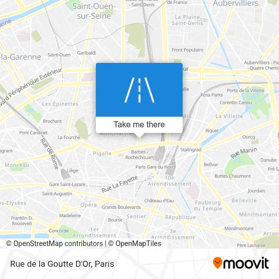 Rue de la Goutte D'Or map