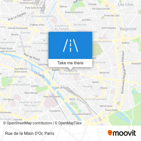 Rue de la Main D'Or map