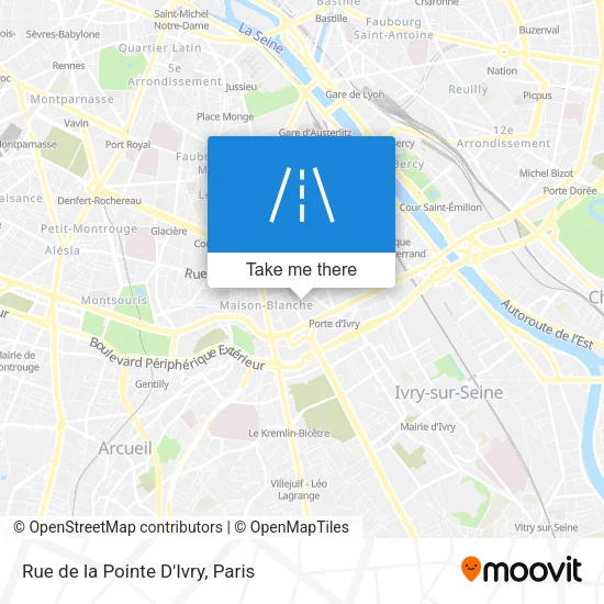 Rue de la Pointe D'Ivry map