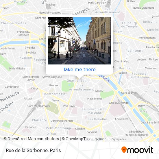 Mapa Rue de la Sorbonne