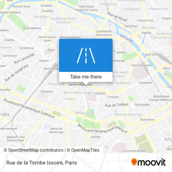 Rue de la Tombe Issoire map