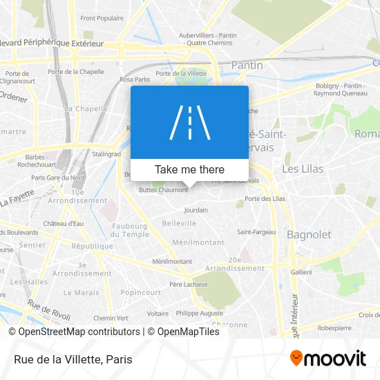 Rue de la Villette map