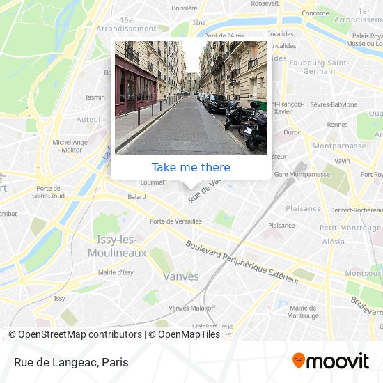 Mapa Rue de Langeac