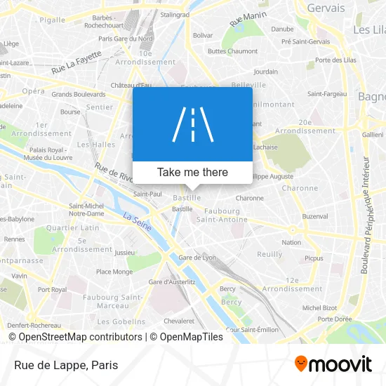 Rue de Lappe map