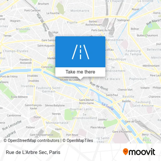 Rue de L'Arbre Sec map