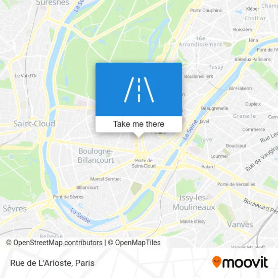 Rue de L'Arioste map