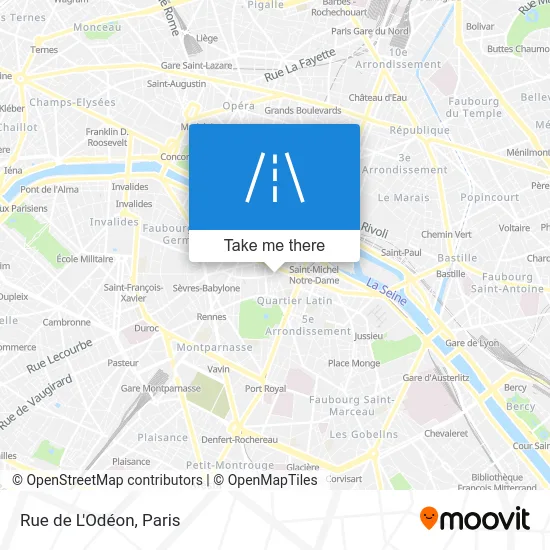 Rue de L'Odéon map
