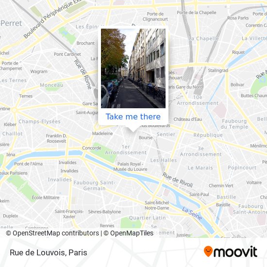 Mapa Rue de Louvois