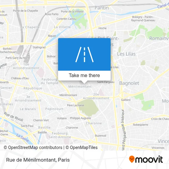 Rue de Ménilmontant map