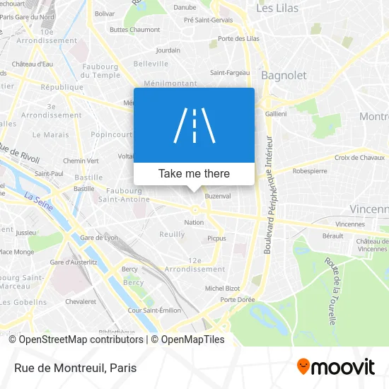 Rue de Montreuil map