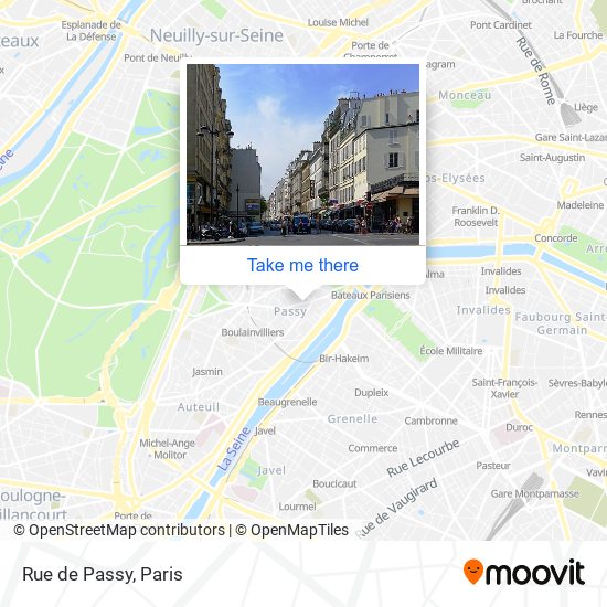 Mapa Rue de Passy