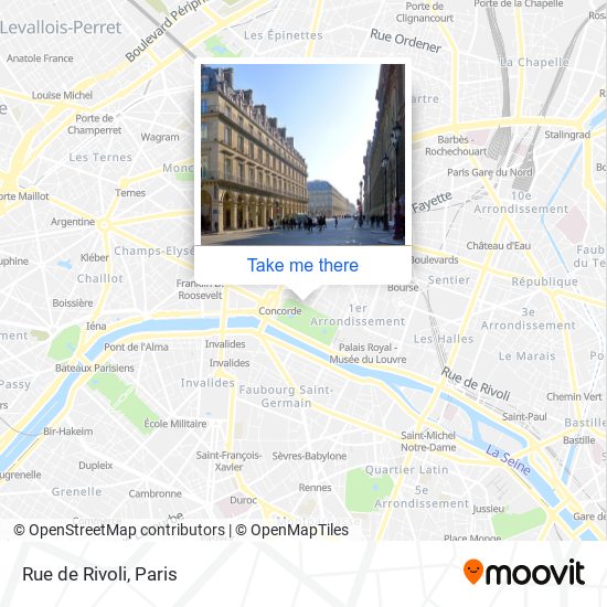Mapa Rue de Rivoli