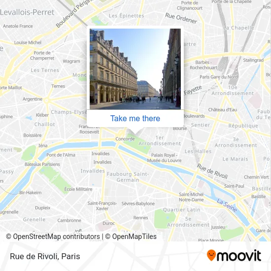 Rue de Rivoli map