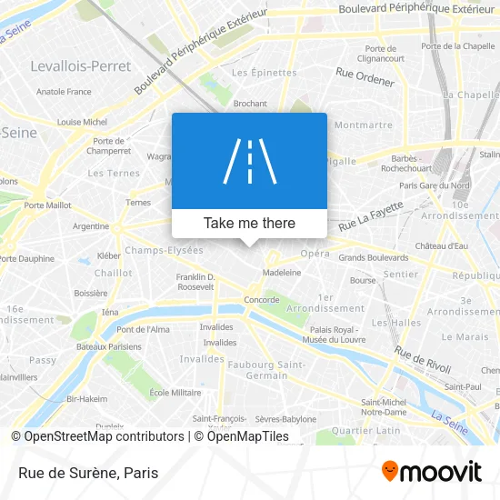 Rue de Surène map