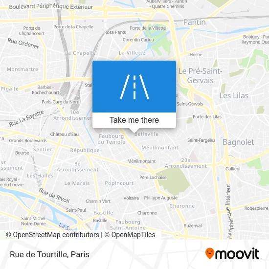 Rue de Tourtille map