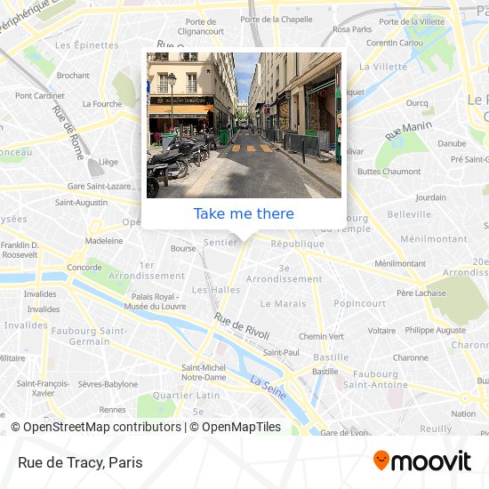 Rue de Tracy map