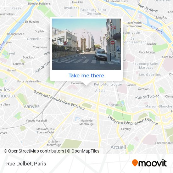 Rue Delbet map