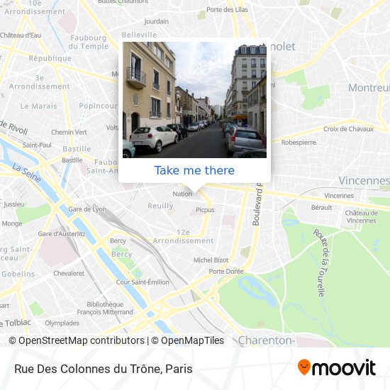 Rue Des Colonnes du Trône map