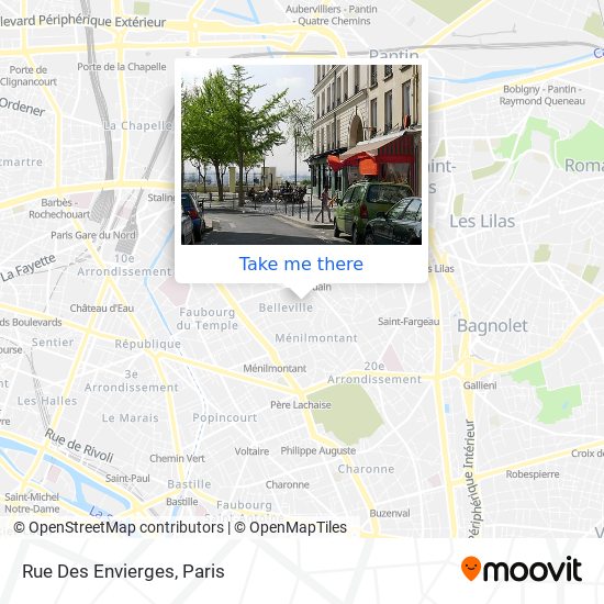 Mapa Rue Des Envierges