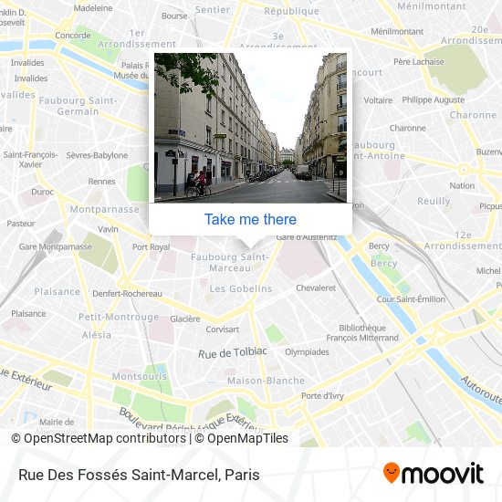 Mapa Rue Des Fossés Saint-Marcel
