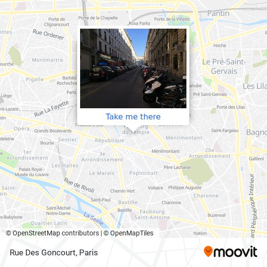 Mapa Rue Des Goncourt