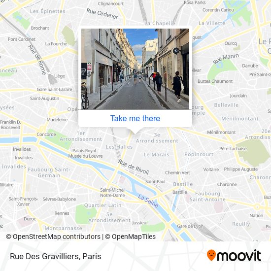 Mapa Rue Des Gravilliers