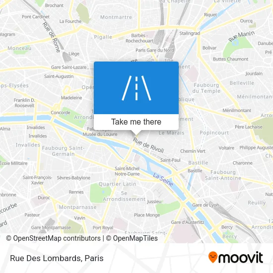 Rue Des Lombards map