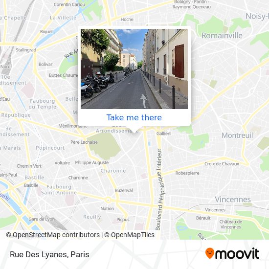 Mapa Rue Des Lyanes