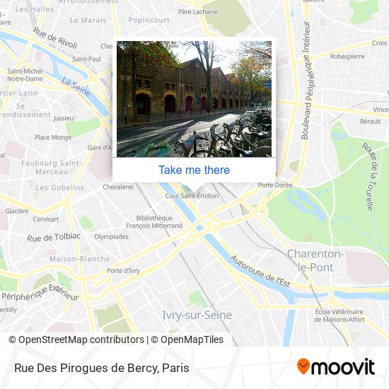 Rue Des Pirogues de Bercy map