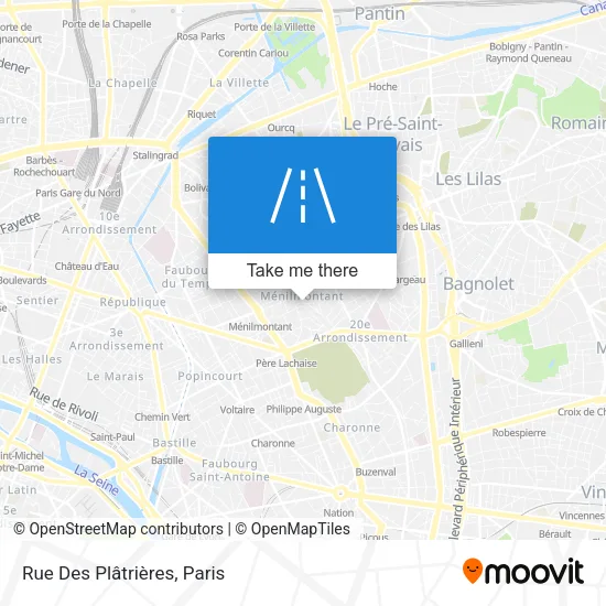 Mapa Rue Des Plâtrières