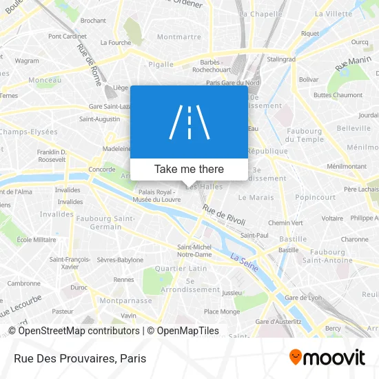 Rue Des Prouvaires map