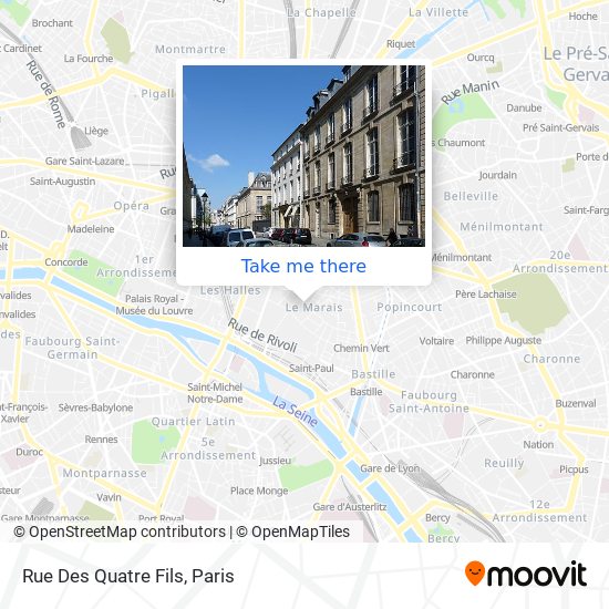 Mapa Rue Des Quatre Fils