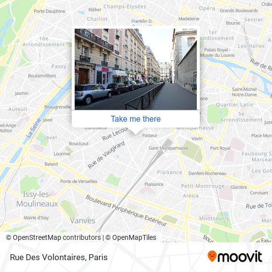 Rue Des Volontaires map