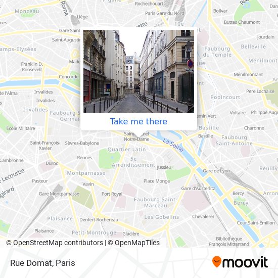 Mapa Rue Domat