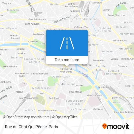 Rue du Chat Qui Pêche map