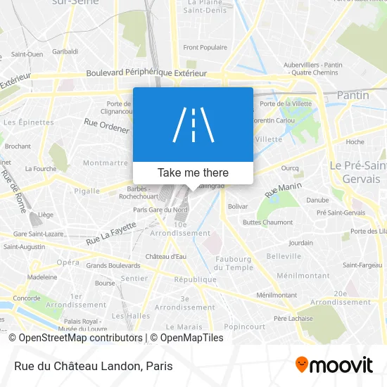 Rue du Château Landon map