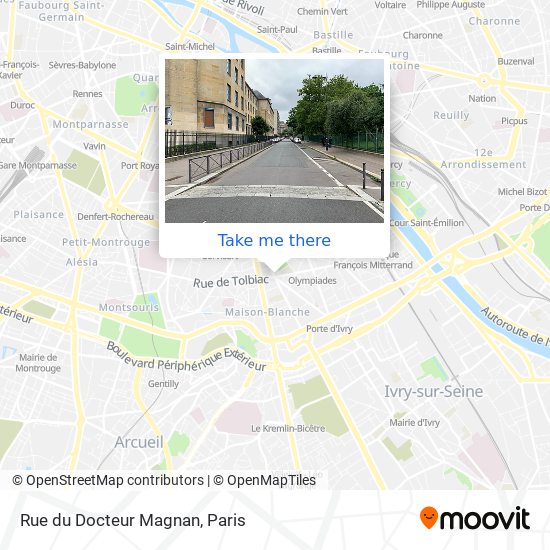 Mapa Rue du Docteur Magnan