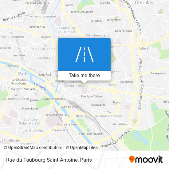 Rue du Faubourg Saint-Antoine map