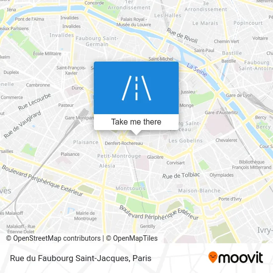 Rue du Faubourg Saint-Jacques map