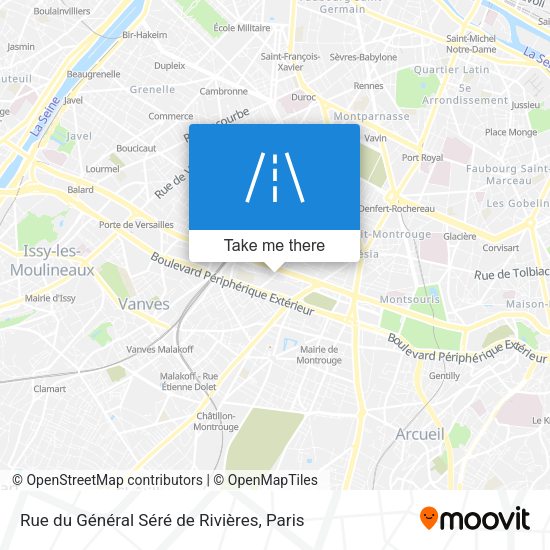 Rue du Général Séré de Rivières map