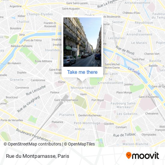 Mapa Rue du Montparnasse