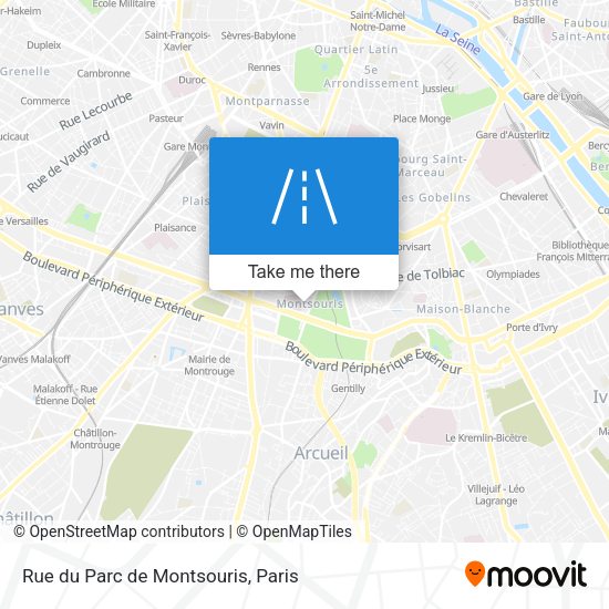 Rue du Parc de Montsouris map